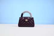 Chanel Kelly Mini Shopping Bag Burgundy 19cm - 1