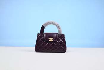 Chanel Kelly Mini Shopping Bag Burgundy 19cm