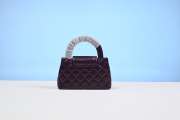 Chanel Kelly Mini Shopping Bag Burgundy 19cm - 4