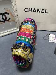 Chanel Rainbow Quilted Nylon Medium Bag 25cm 02 - 2