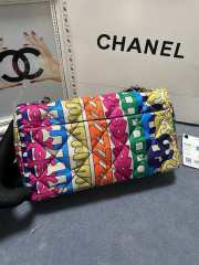 Chanel Rainbow Quilted Nylon Medium Bag 25cm 02 - 6