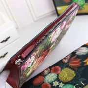 Gucci Calfskin Printing Flower Pouch 25cm - 5