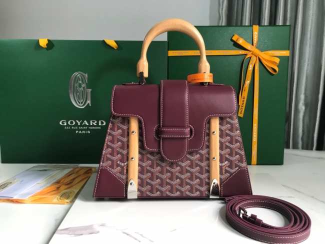 Goyard Saigon PM Handbag Burgundy 28cm - 1