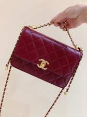 Chanel WOC Calfskin Burgundy Bag 19cm - 3