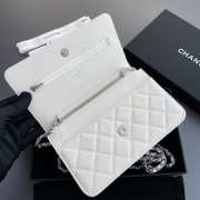 Chanel WOC Bag in White Silver Hardware - 4