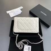 Chanel WOC Bag in White Silver Hardware - 5