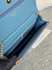 Chanel WOC Blue Bag 19CM - 4