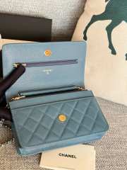 Chanel WOC Blue Bag 19CM - 5