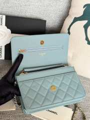 Chanel WOC Light Blue Bag 19CM - 3