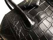 Givenchy Antigona Bag in Crocodile Effect Leather Black - 3