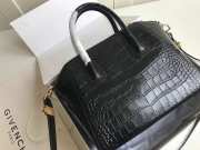 Givenchy Antigona Bag in Crocodile Effect Leather Black - 4