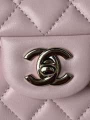 Chanel Flap Handle Bag Lambskin Pink with Gold Hardware 20cm - 2