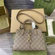 Gucci Small tote bag with GG Shadow Taupe Leather 24cm - 1