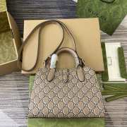 Gucci Small tote bag with GG Shadow Taupe Leather 24cm - 5