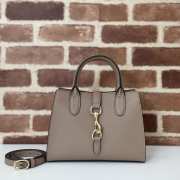 Gucci Small tote bag with hook closure Beige Leather 24cm - 1