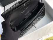 Chanel Classic Flap Quilted Patent Leather Silver-tone Black 25.5cm - 4