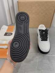 Louis Vuitton & Nike Air force 1 Low White Black Silver - 6