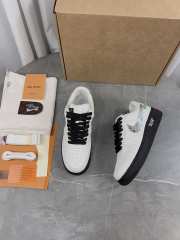 Louis Vuitton & Nike Air force 1 Low White Black Silver - 4