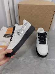 Louis Vuitton & Nike Air force 1 Low White Black Silver - 3