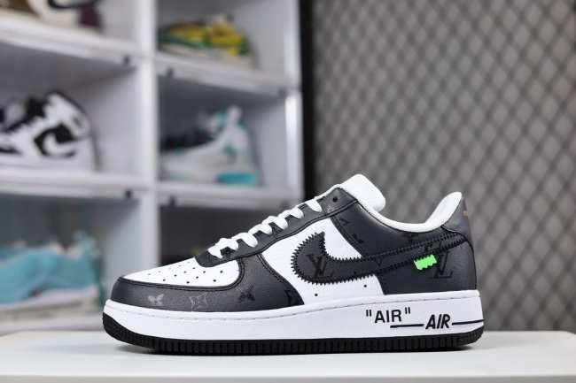 Louis Vuitton & Nike Air force 1 Low White Black - 1