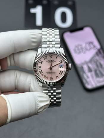 Rolex Day Date Silver Pink Watch