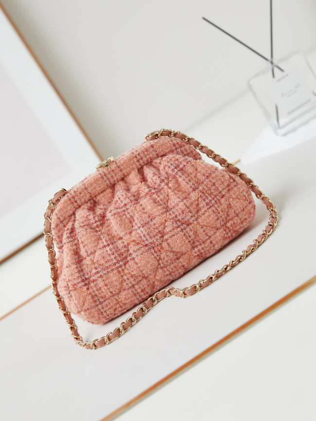 Chanel Clutch Orange Wool & Tweed AS4717 24cm - 1