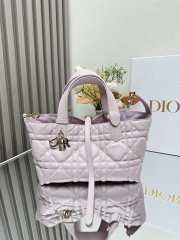 Dior Small Toujours Bag Pale Pink Macrocannage Calfskin 23cm - 4