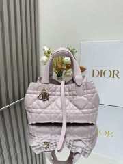 Dior Small Toujours Bag Pale Pink Macrocannage Calfskin 23cm - 3