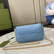 Gucci GG Marmont Super Mini Bag 476433 Blue 16.5cm - 5