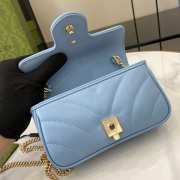 Gucci GG Marmont Super Mini Bag 476433 Blue 16.5cm - 6