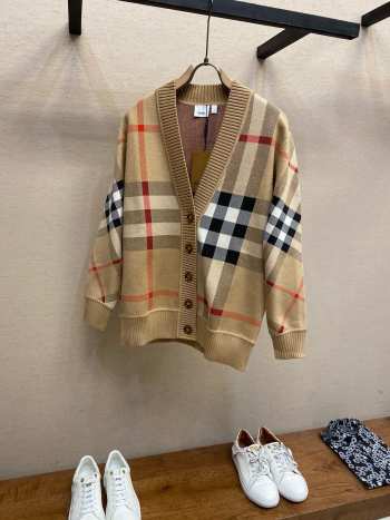 Burberry Caragh Check Jacquard Cardigan