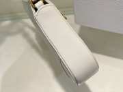 Dior Saddle Rodeo Pouch White Goatskin 20cm - 2