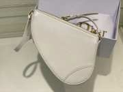 Dior Saddle Rodeo Pouch White Goatskin 20cm - 5