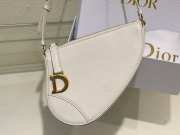 Dior Saddle Rodeo Pouch White Goatskin 20cm - 4