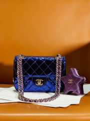 Chanel Mini Flap Bag & Star Coin Purse AS4646 Purple 19cm - 1