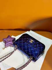 Chanel Mini Flap Bag & Star Coin Purse AS4646 Purple 19cm - 4