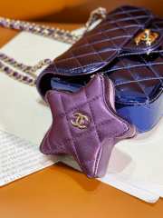 Chanel Mini Flap Bag & Star Coin Purse AS4646 Purple 19cm - 2