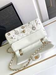 Chanel Flap Tweed White Bag 25cm - 3