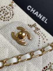 Chanel Flap Tweed White Bag 25cm - 2