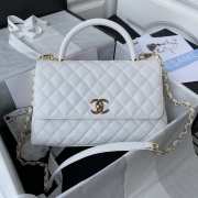 Chanel Coco Handle Bag 28cm White - 1