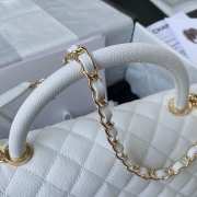 Chanel Coco Handle Bag 28cm White - 6