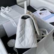 Chanel Coco Handle Bag 28cm White - 5