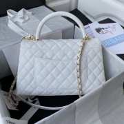 Chanel Coco Handle Bag 28cm White - 4