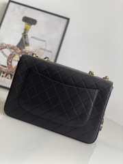  Chanel Vintage Black Lambskin Flap Bag - 6