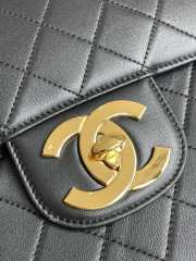  Chanel Vintage Black Lambskin Flap Bag - 2