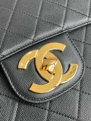 Chanel Vintage Black Caviar Flap Bag - 5