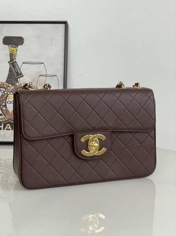 Chanel Vintage Brown Lambskin Flap Bag