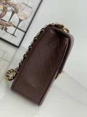 Chanel Vintage Brown Lambskin Flap Bag - 3