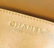 Chanel Gold Lambskin Flap Bag Top Handles 19cm - 5