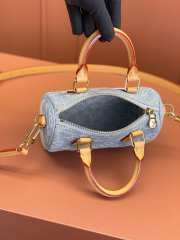 Louis Vuitton M11212 Mini Speedy Blue Denim Boston Bag 16cm - 2